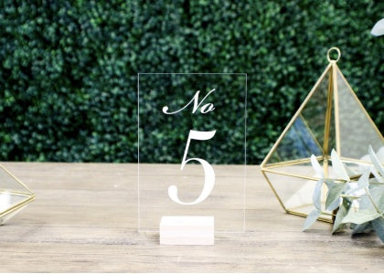 Modern Acrylic Table Numbers