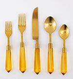 Load image into Gallery viewer, Amber Lucite Flatware
